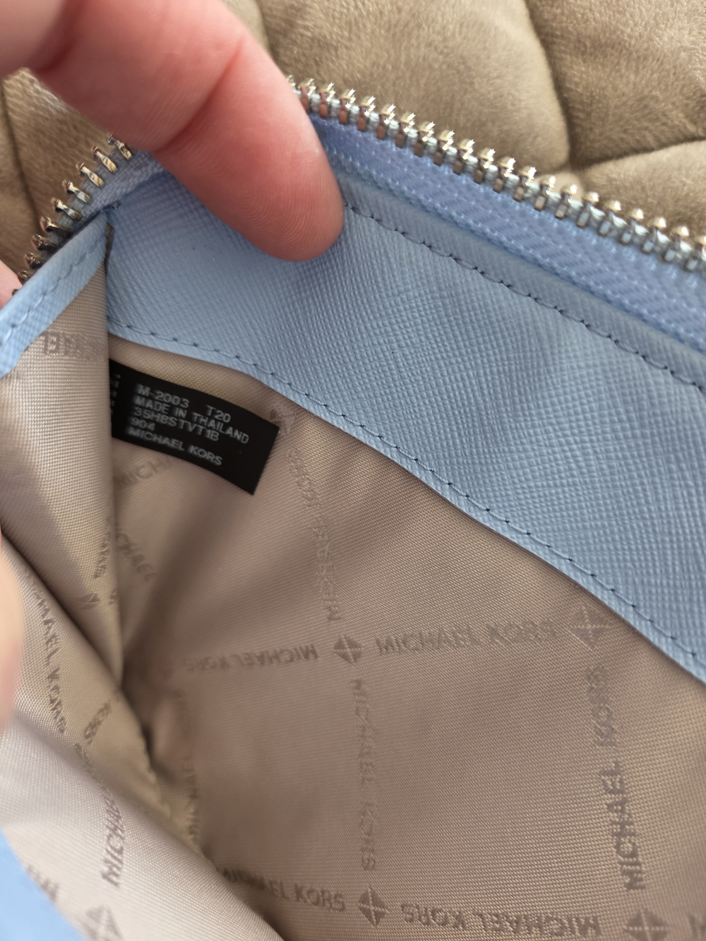 Michael Kors Navy Saffiano Tote with Michael Kors Logo Zip Wallet. #SW - Picture 11 of 16